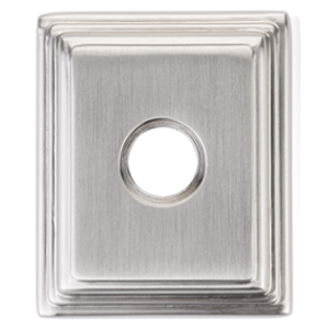 Carré Crystal 1-1/4 Square Cabinet Knob with Georgetown Rosette in Sa -  Grandeur Hardware