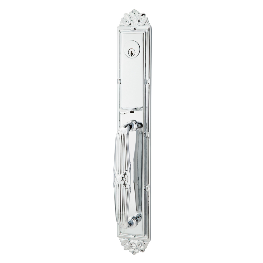 Emtek Tubular Entry Door Set Imperial Style with a Ribbon  Reed Knob on Th - 4