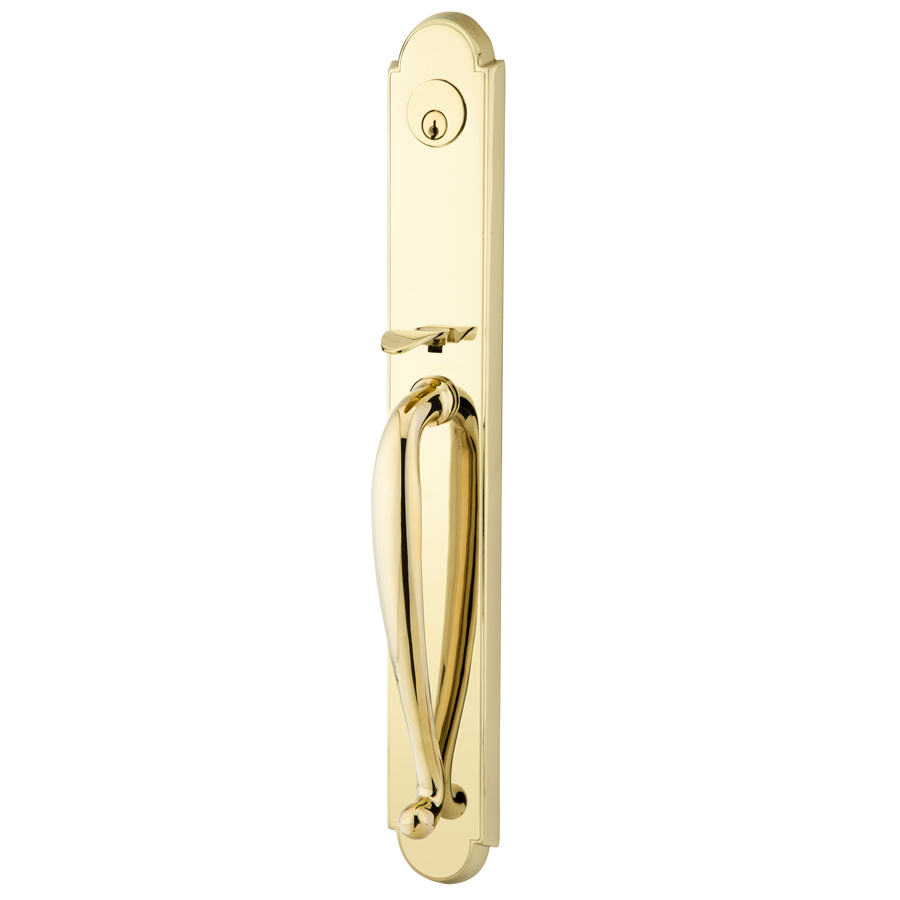 Emtek 4202US4 Satin Brass Melrose Brass Tubular Style Dummy Entryset with  Your Choice of Handle
