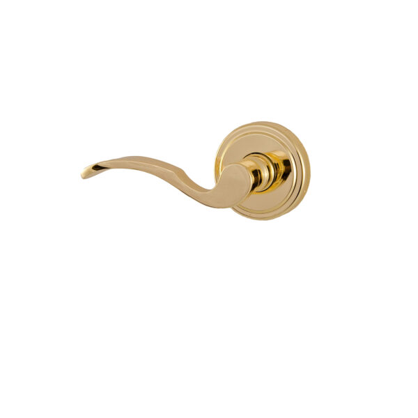 winly model 3010 door lever polished brass