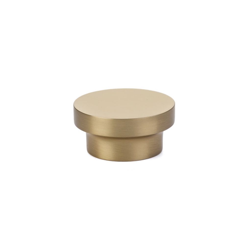 Emtek 86037US4, 1-1/4 Inch Diameter Round Dimpled Cabinet Knob, Satin Brass