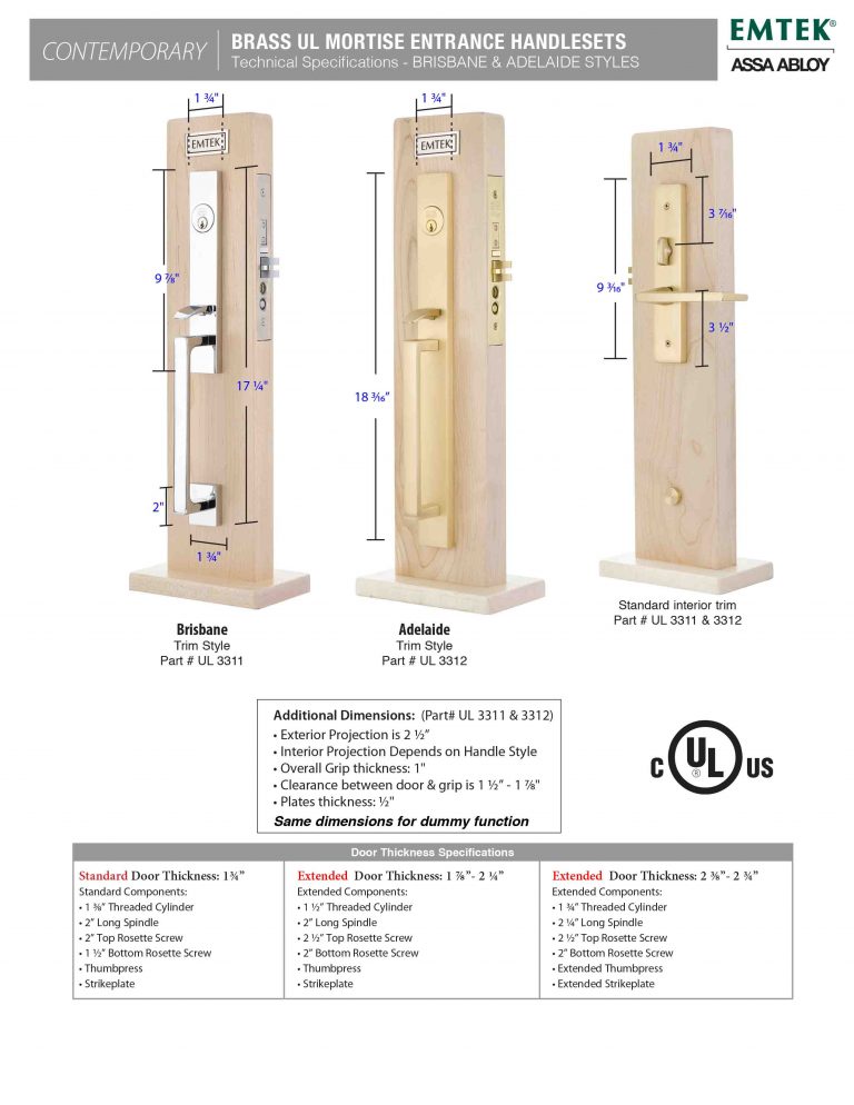 Emtek Adelaide Mortise Lock Entry Set Canada Door Supply