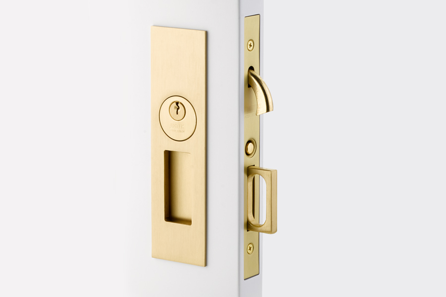 Emtek Narrow Modern Pocket Door Mortise Lock - Canada Door Supply