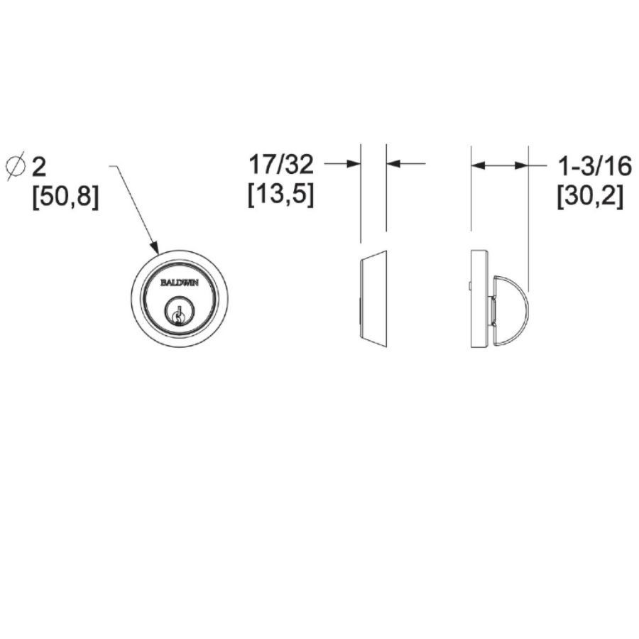 Baldwin Estate 8011 Double Cylinder Contemporary Deadbolt - Image 2