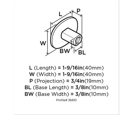 Amerock BP36810 Concentric 1-9/16 in (40 mm) Diameter Knob