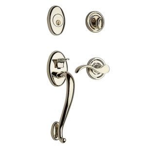 Baldwin Estate 85315 Logan Entrance Set With 5455V Wave Interior Lever