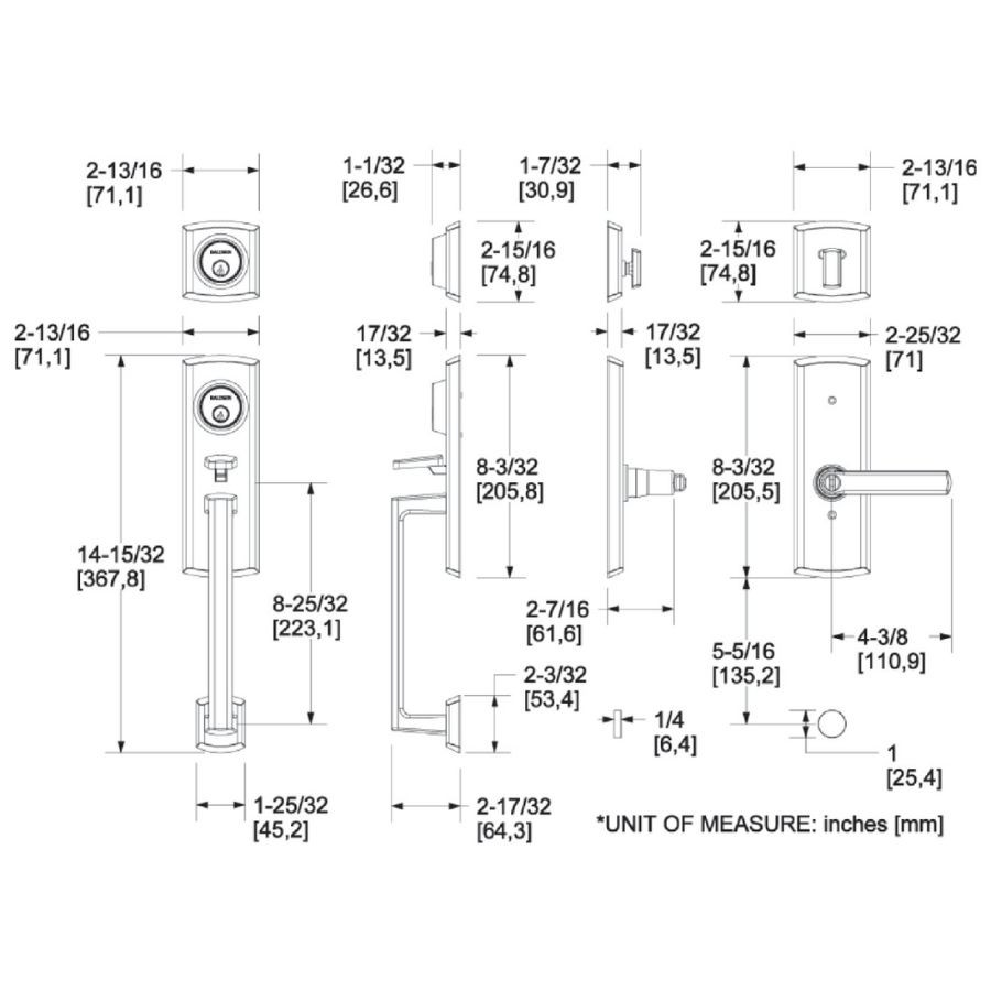 Baldwin 85385 Soho Two Point Single Cylinder Handleset - Image 3