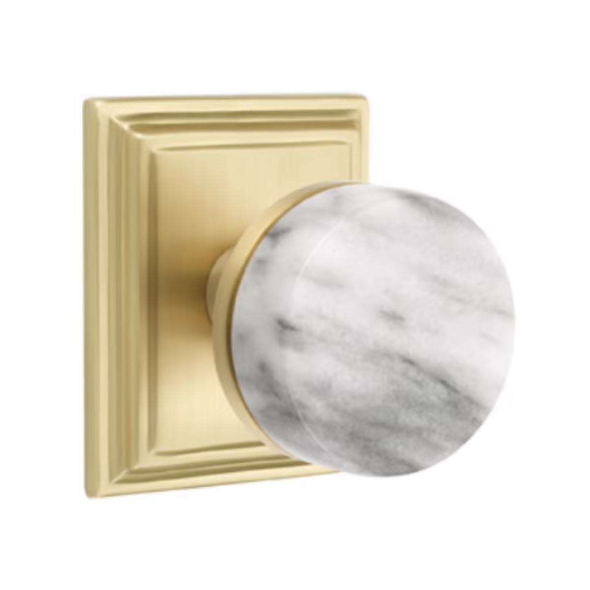Emtek Select Conical White Marble Knob - Canada Door Supply