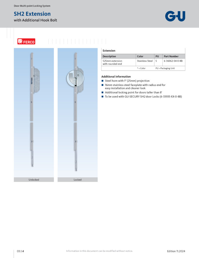 Ferco GU-SH2 Extension