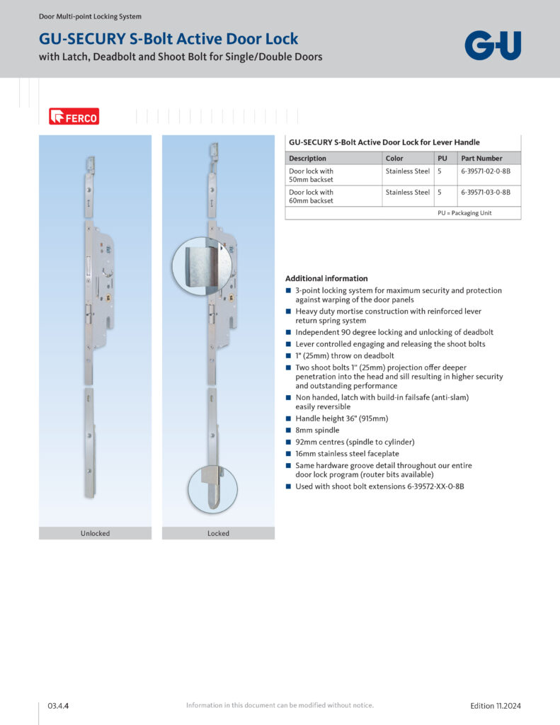 Ferco SECURY S-Bolt Active