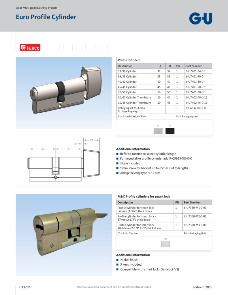 Ferco Salto Profile Cylinder