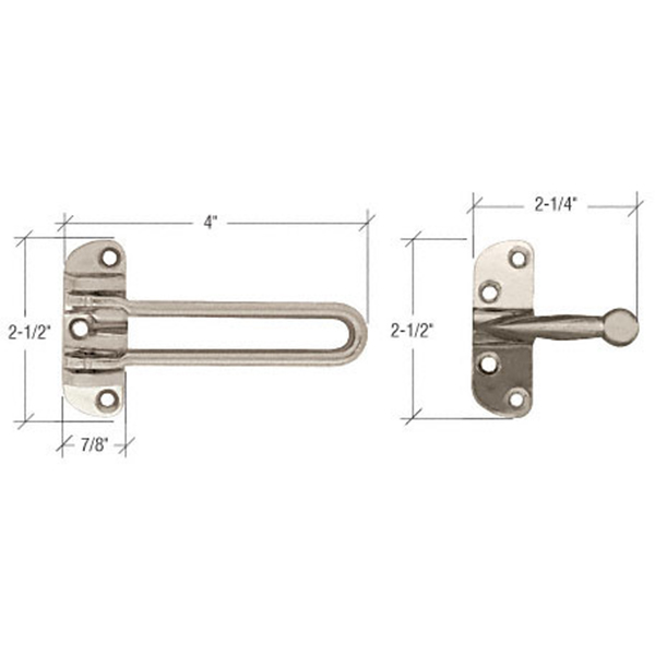 CRL Swing Bar Lock with Ball End Loop Keeper Canada Door Supply