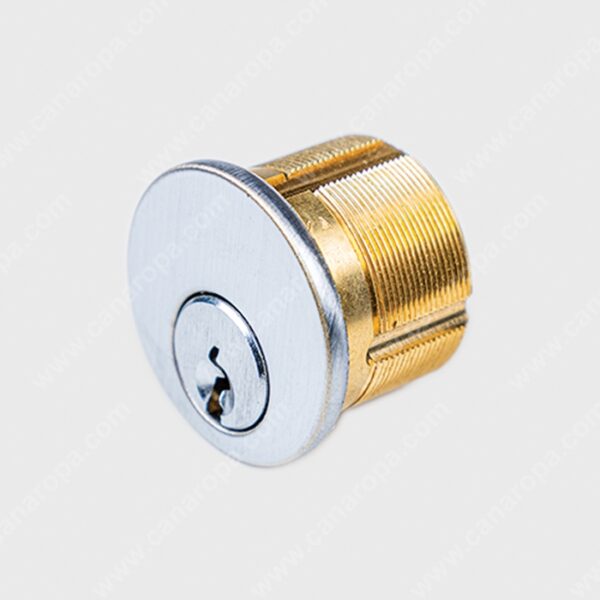 Solid brass cylinder with 5 or 6 pins Drilled for Construction Master Key (CMK) Adams Rite type (A) cam included Trim ring NOT included; sold separately (#COL6-26D) Keyways: Schlage (SC), Yale (YA) or Weiser (WR) Includes 2 keys Cam type B available; sold separately (#MC-CAMB)