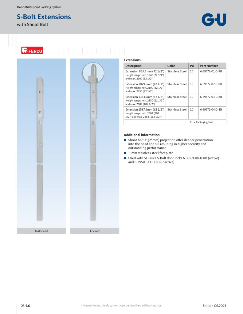 Ferco Extenstion S-Bolt