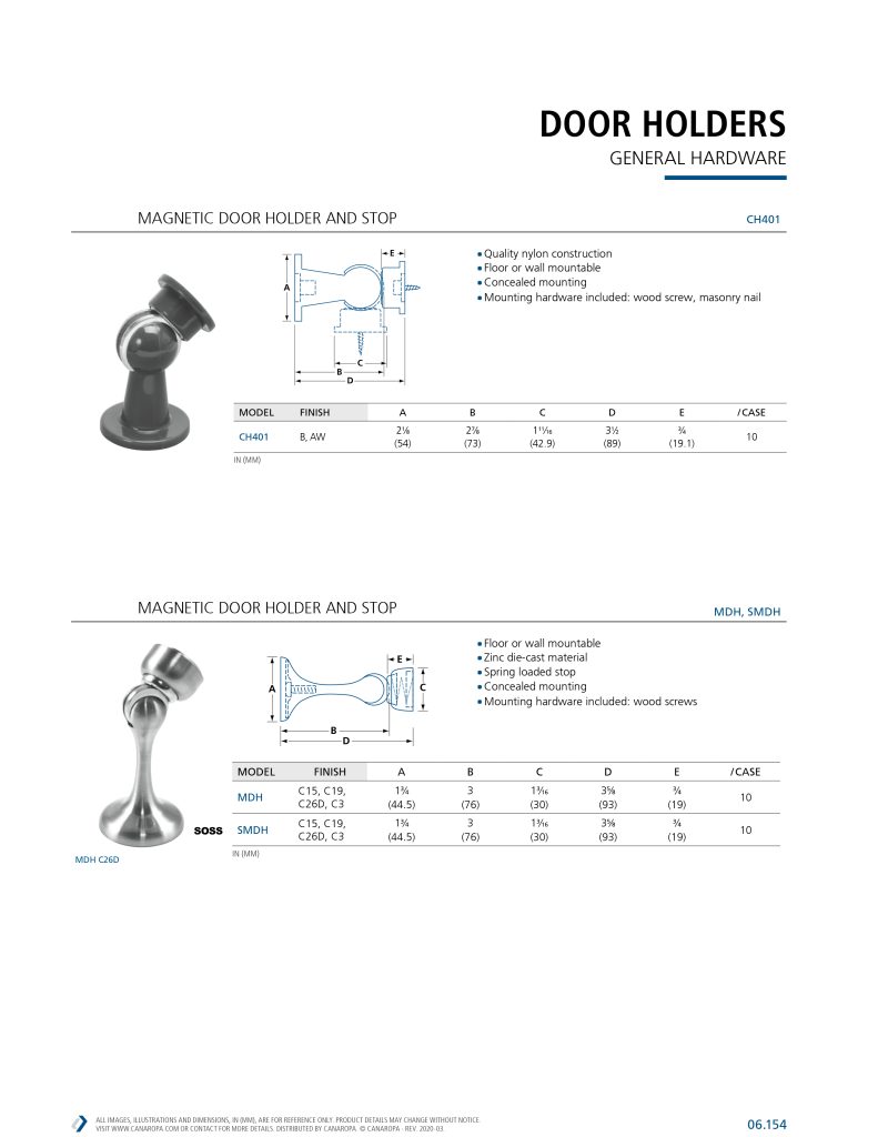 DOREX SMDH Magnetic Door Holder and Stop
