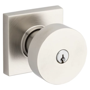 Baldwin Estate 5250 Keyed Contemporary Knob with Square 5056 Rose