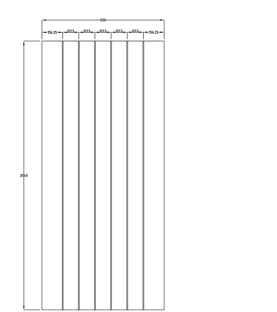 Mennie 6'8" Oak Grain 1 Panel (WG-1P)