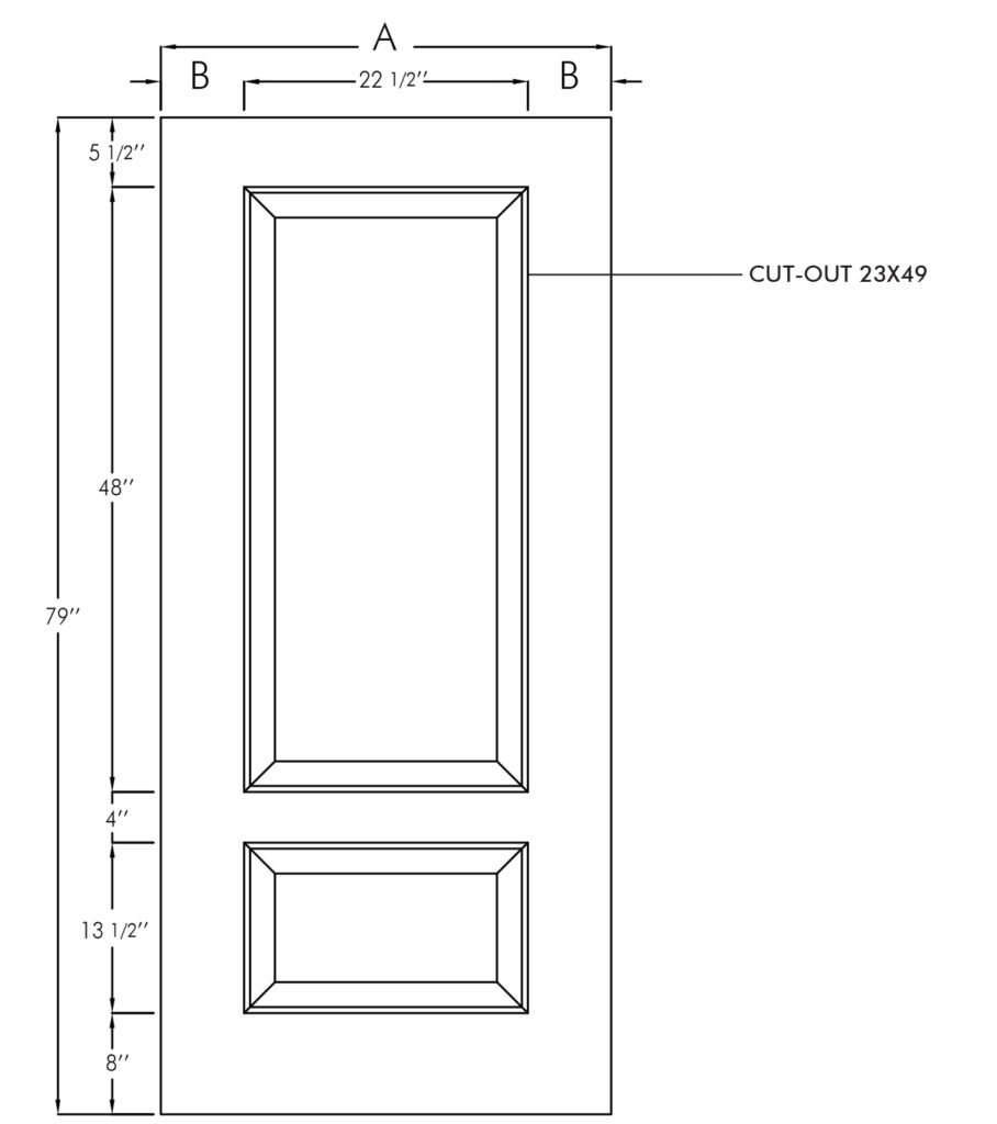 Mennie 6'8" Oak Grain 2 Panel Embossed (WG-2EM)