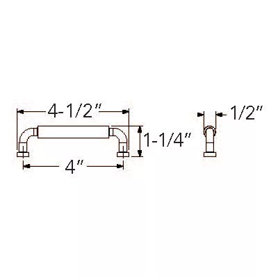 Baldwin 4400 Hollywood Hills Pull 4" CTC Cabinet Pull - Image 2