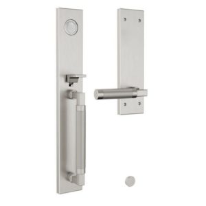 Baldwin Estate 85317 Gramercy Knurled Full Escutcheon Full Dummy Handleset with L030 Interior Lever