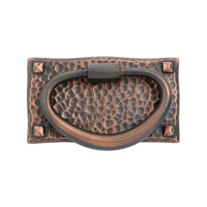 Emtek Hammered Oval Ring Pull Arts & Crafts Collection