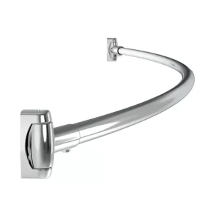 Taymor Bath Accents Adjustable Curved Shower Rod with Swivel Flanges