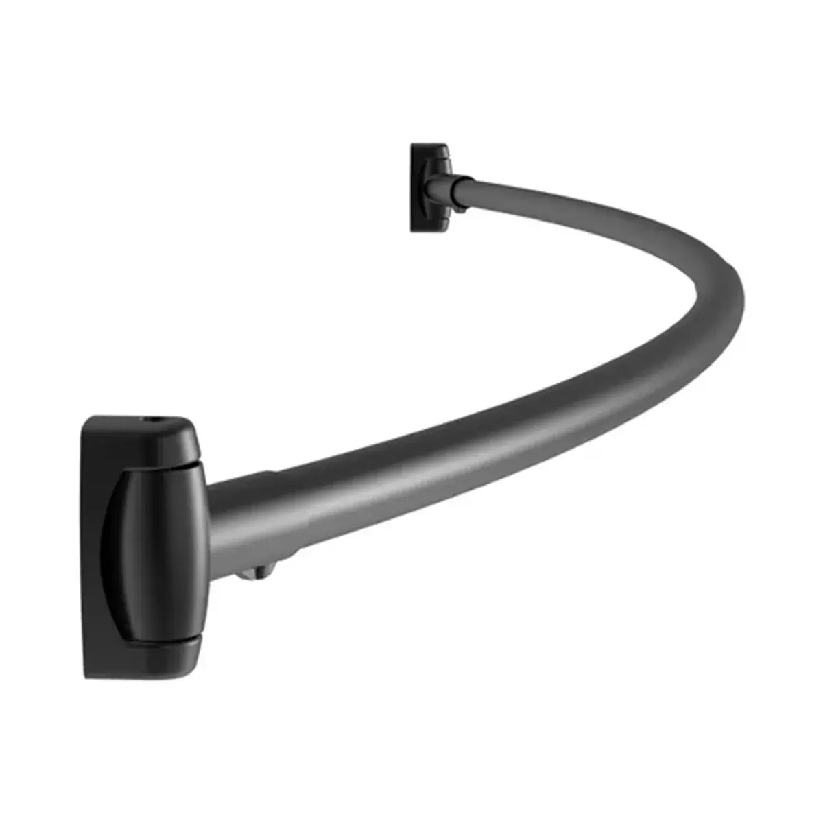 Taymor Bath Accents Adjustable Curved Shower Rod with Swivel Flanges