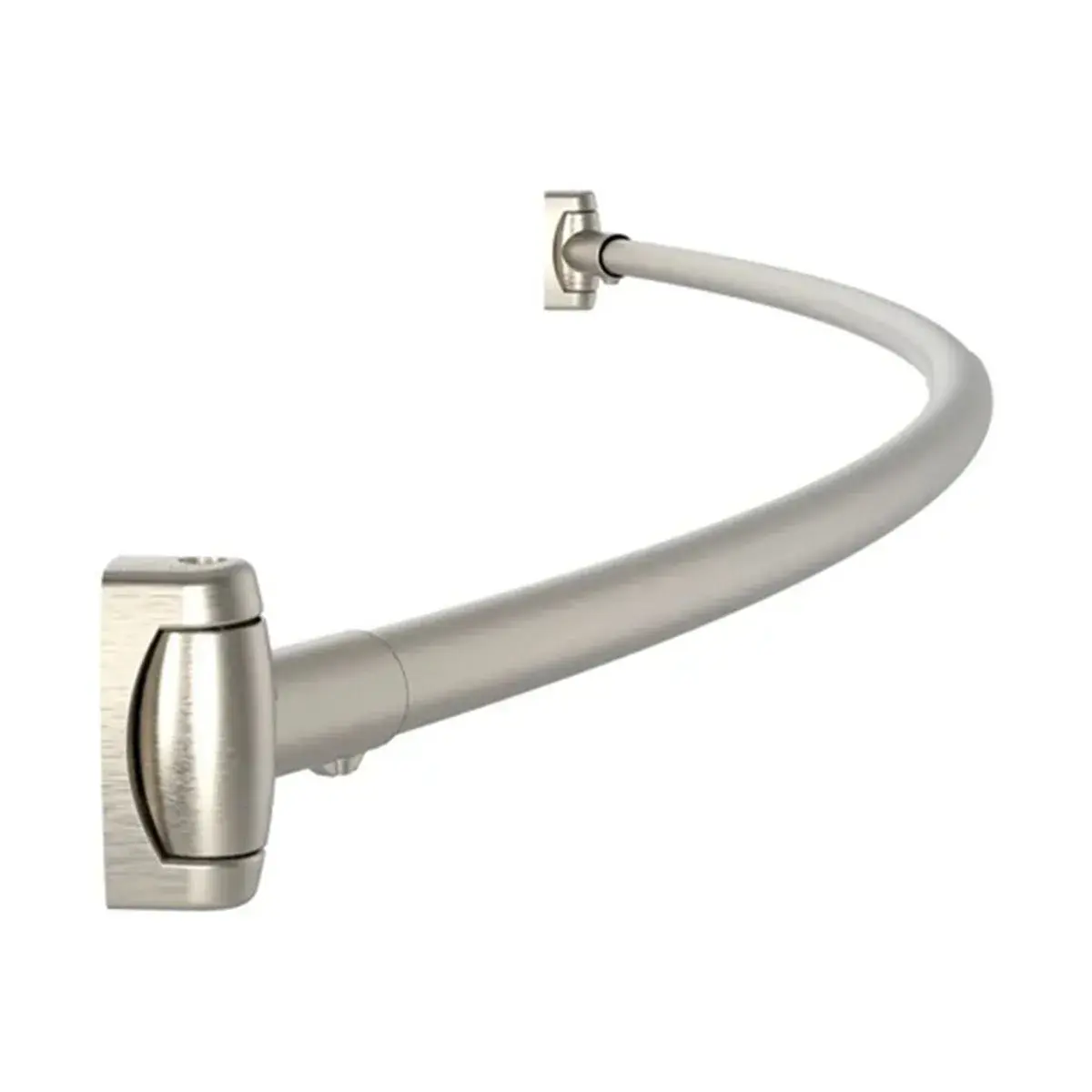 Taymor Bath Accents Adjustable Curved Shower Rod with Swivel Flanges