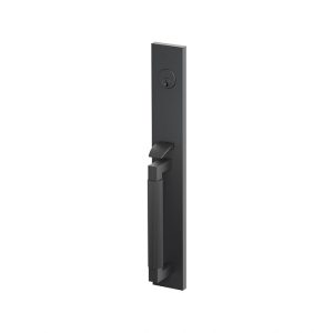 Emtek SELECT L-Square Stem Straight Knurled Grip Full Length Tubular Entry Set
