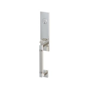 Emtek SELECT Monolithic L-Square Stem Knurled Grip Tubular Entry Set