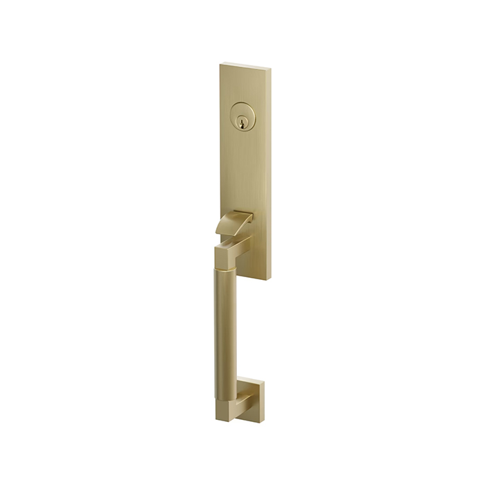 Emtek SELECT Monolithic L-Square Stem Smooth Grip Tubular Entry Set