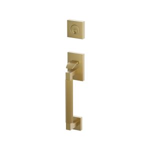 Emtek SELECT Sectional L-Square Stem Straight Knurled Grip Tubular Entry Set